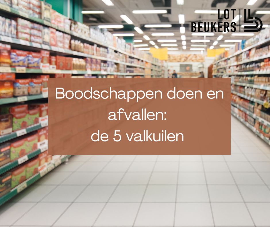 boodschappen doen en afvallen