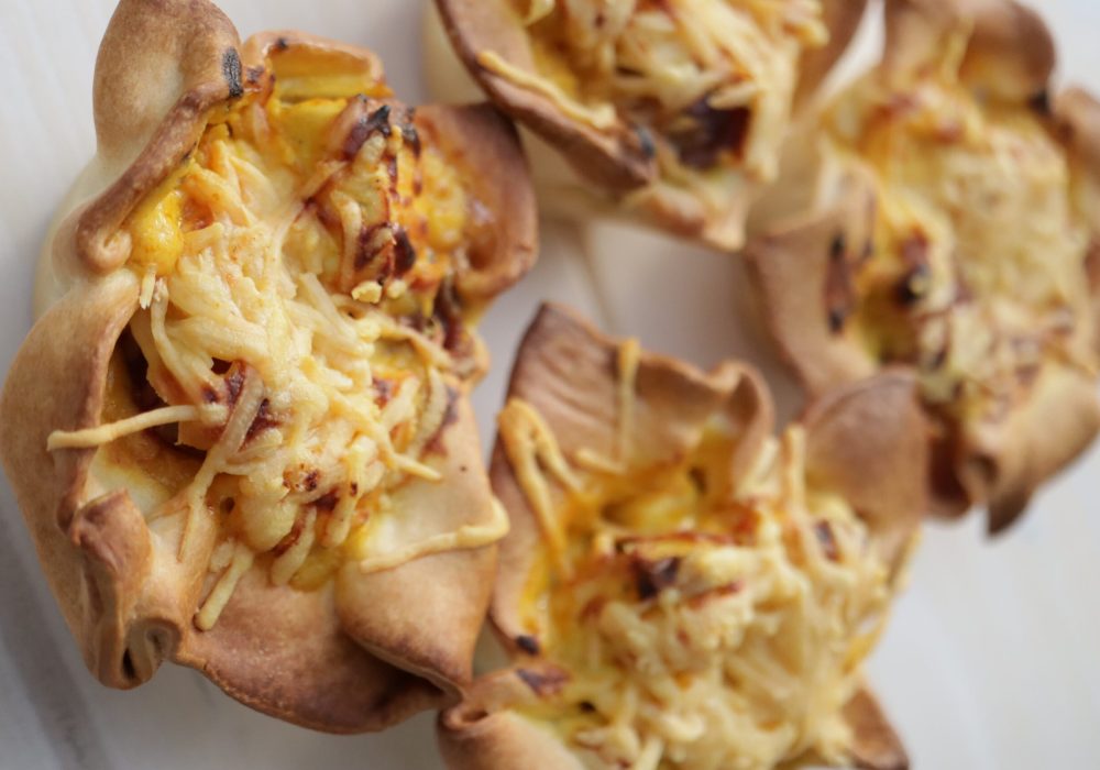 Mini quiches met pittige kip