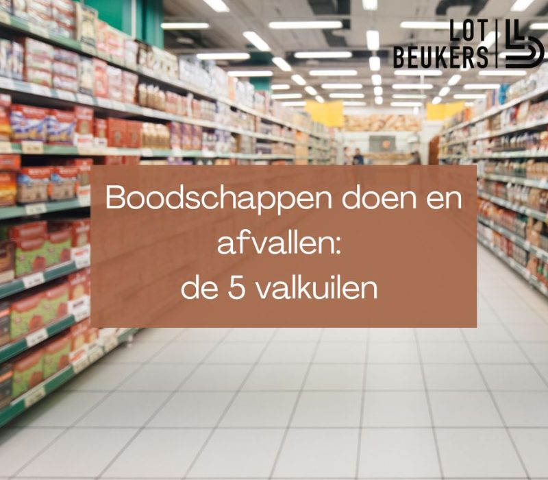 boodschappen doen en afvallen